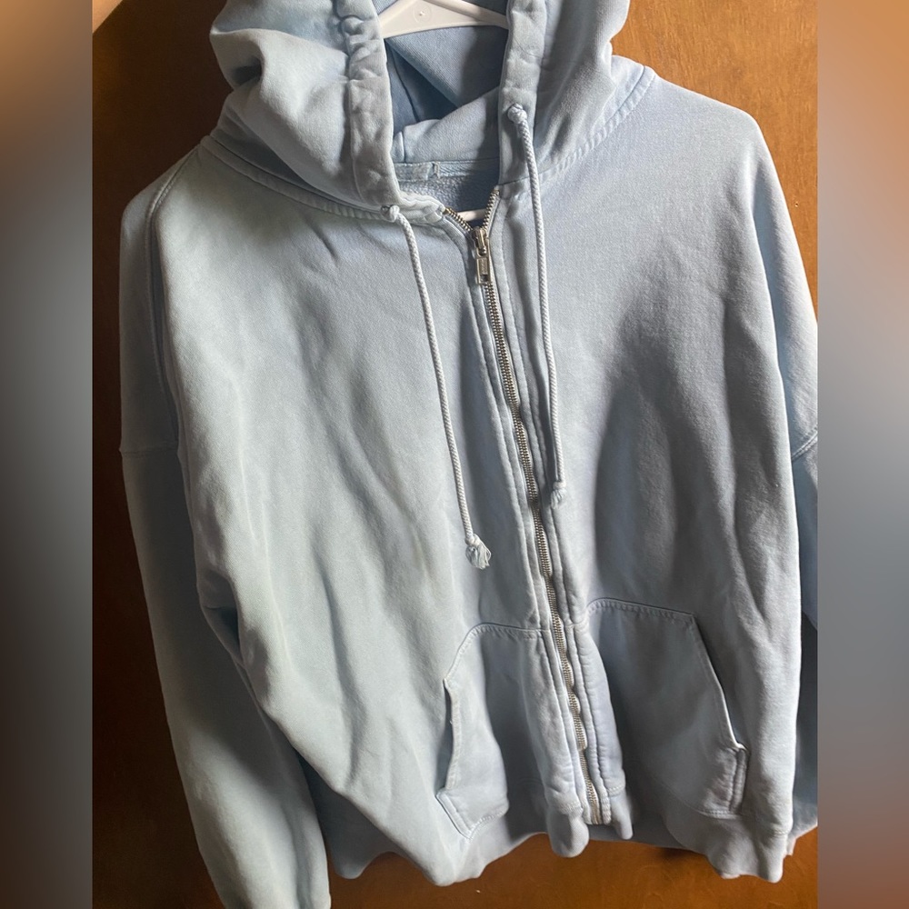 Oversize light blue jacket